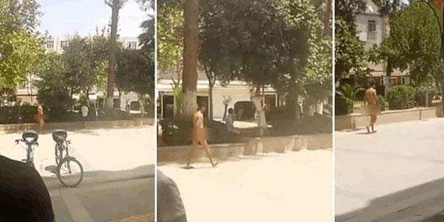 Çıplak vatandaş vakası: Bir adam sokakta pes dedirten rahatlığı ile çıplak dolaştı