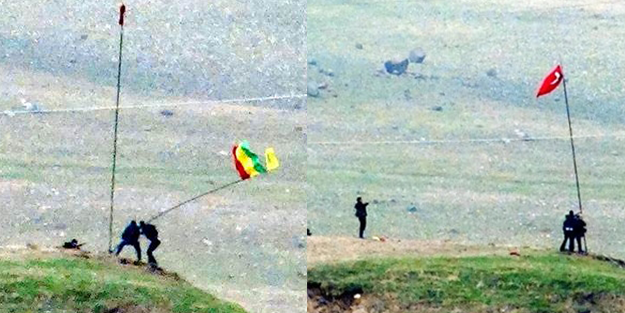 Cizre'de silah sesleri altında bayrak operasyonu!