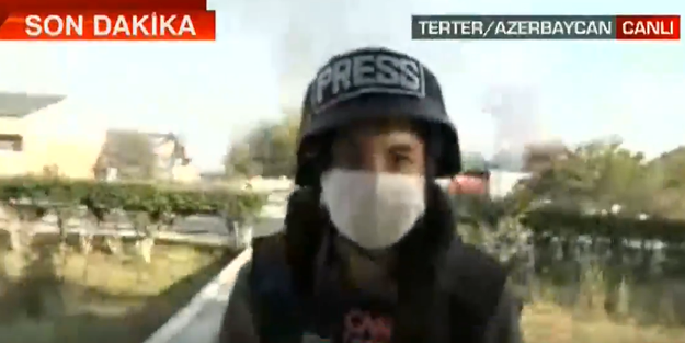 Canlı yayında bomba patladı! Korku dolu anlar...