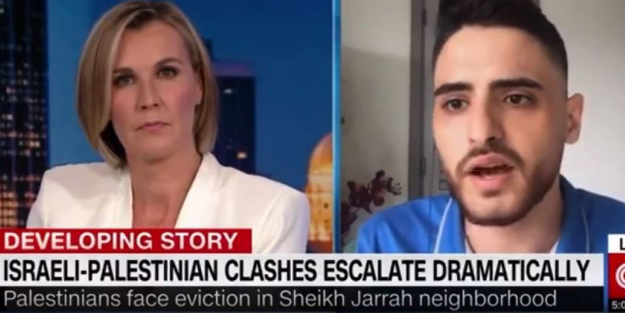 CNN spikeri Filistinli gencin sorusuyla dumura uğradı!
