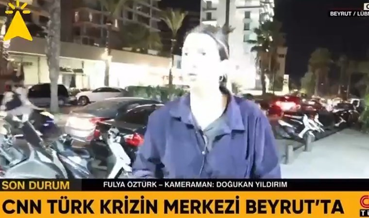CNN Türk muhabiri Fulya Öztürk Beyrut'ta canlı yayında saldırıya uğradı