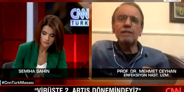 CNN Türk’te Prof. Dr. Mehmet Ceyhan konuşurken ilginç anlar