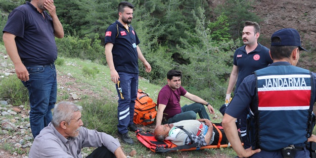 Çoban, kayalıklardan düştü