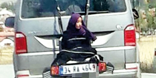 Çocuğu aracın arkasına bağlayan baba gözaltında!