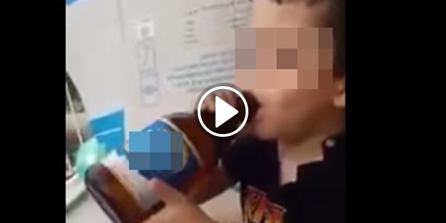 Çocuğuna sigara ve bira içiren anne!