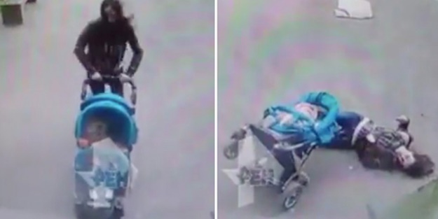 Kafasına beton blok düştü - VİDEO