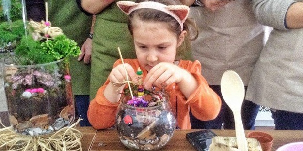 Çocuğunuz için eğlenceli bir fikir! 'Teraryum yapımı'