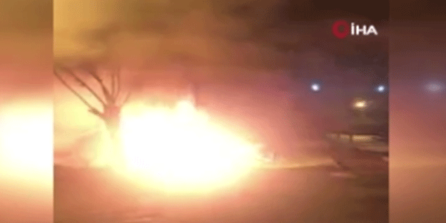 Çocuk parkı cayır cayır yandı