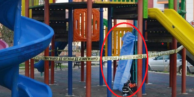 Çocuk parkında korkunç olay! Kaydırağa kendini asarak intihar etti