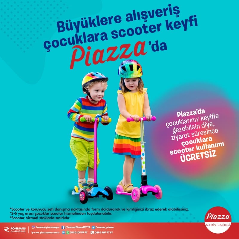 Çocuklara scooter keyfi 