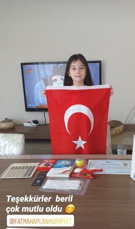 Çocuklardan, Başkan Hürriyet’e hediye teşekkürü 