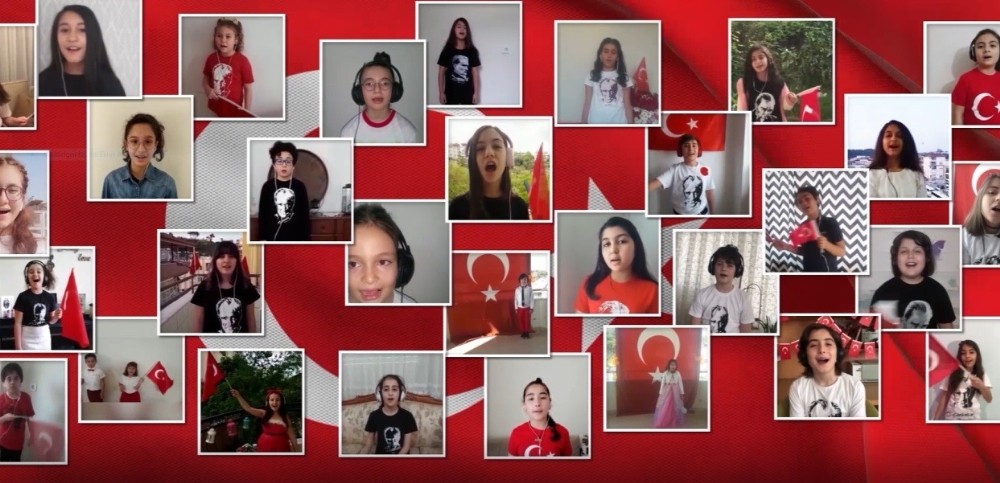 Çocuklardan evden 23 Nisan klibi 