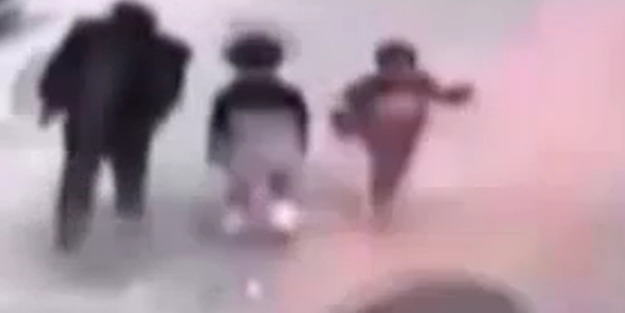 Çocukların 'ölüm oyunu' güvenlik kamerasında