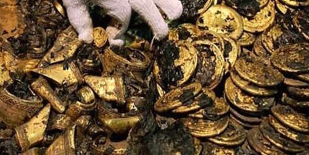 Çok büyük hazine bulundu! Resmen altın fışkırdı