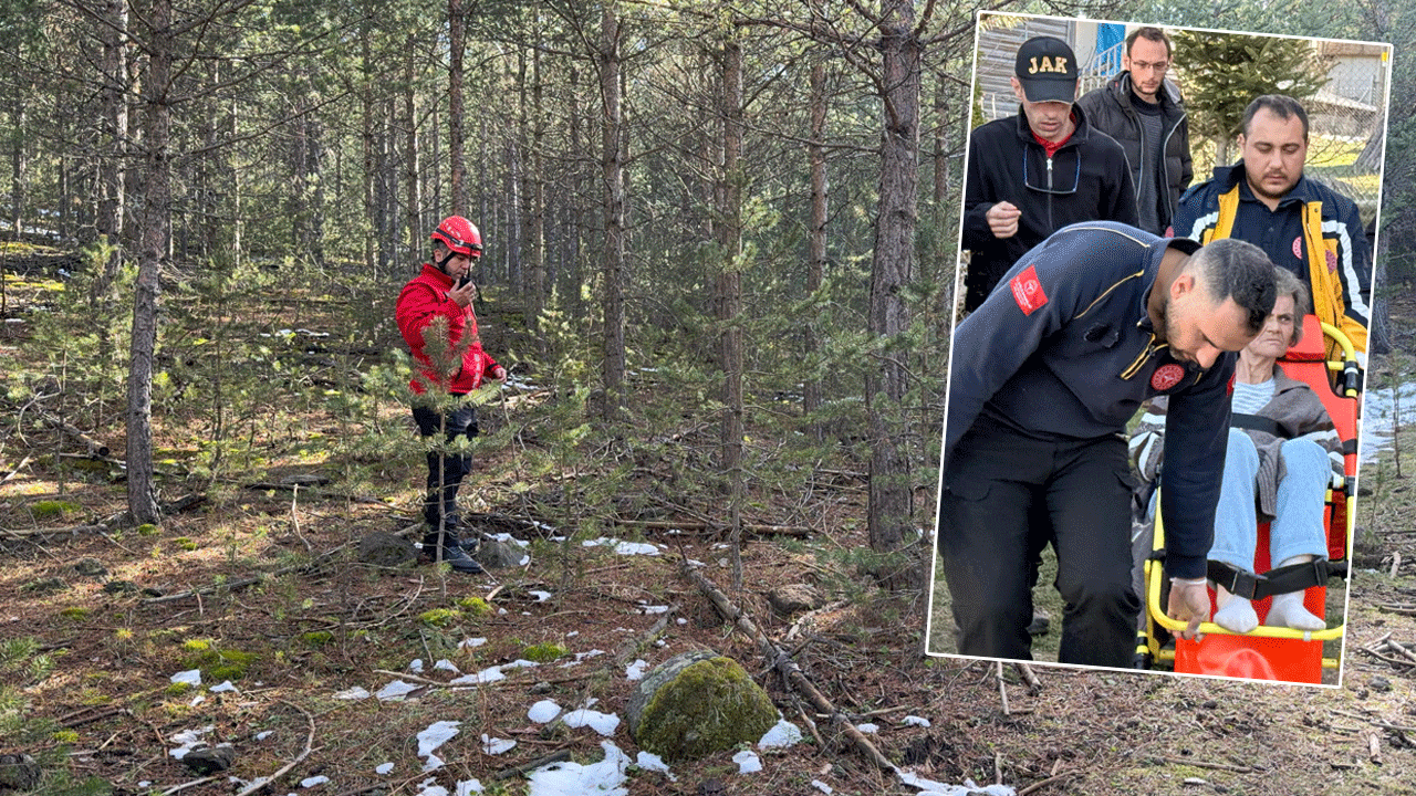 Çok şükür bu kez korkulan olmadı! Kayıp kadın ormanda donmak üzere ve bitkin halde bulundu