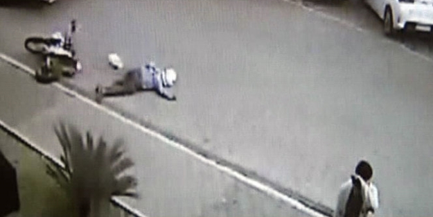 Çöp kamyonu başını böyle ezdi geçti!../ VİDEO