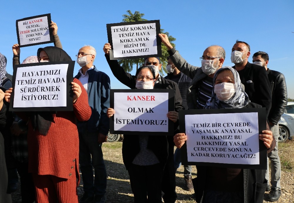 Çöp tesisine ‘Maskeli’ protesto 