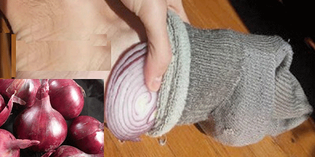 Çorabınızın için yarım soğan koyup sabaha kadar beklerseniz bakın ne olur?