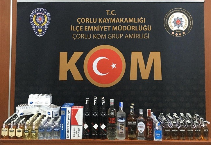 Çorlu ve Ergene’de kaçak içki operasyonu 