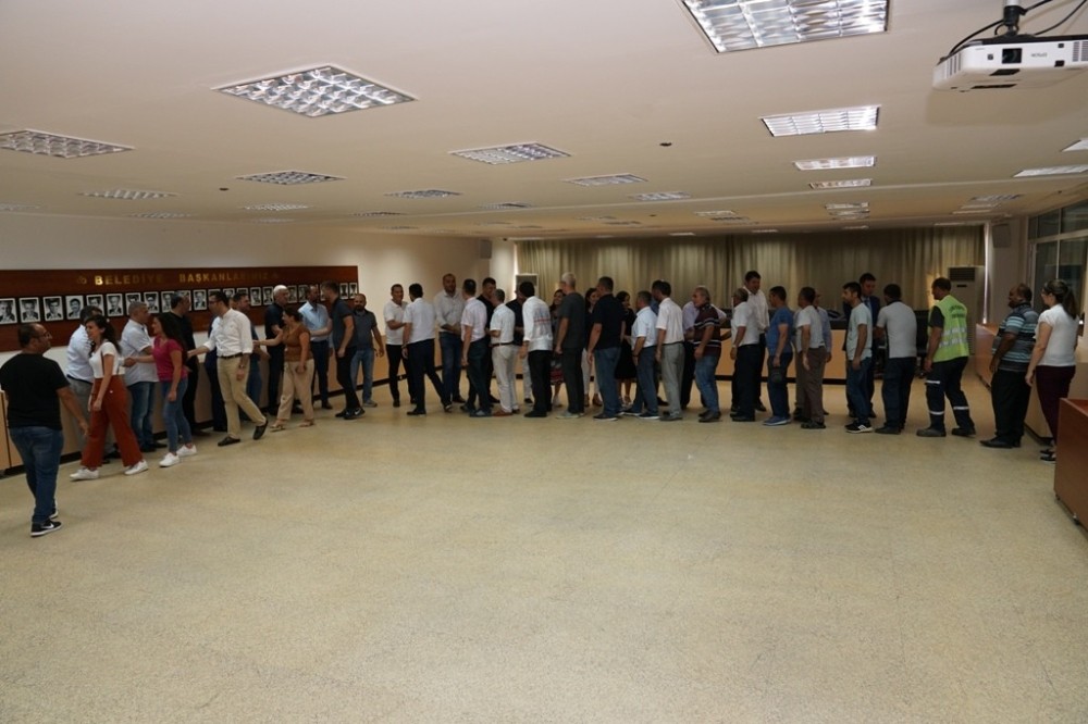 Çorlu’da belediye personeli bayramlaştı 
