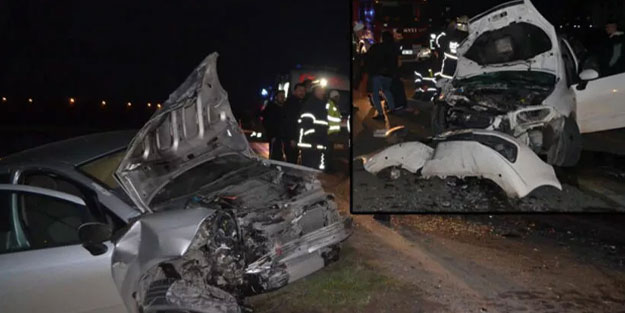 Çorlu’da iki otomobil çarpıştı: 1 ölü, 3 yaralı