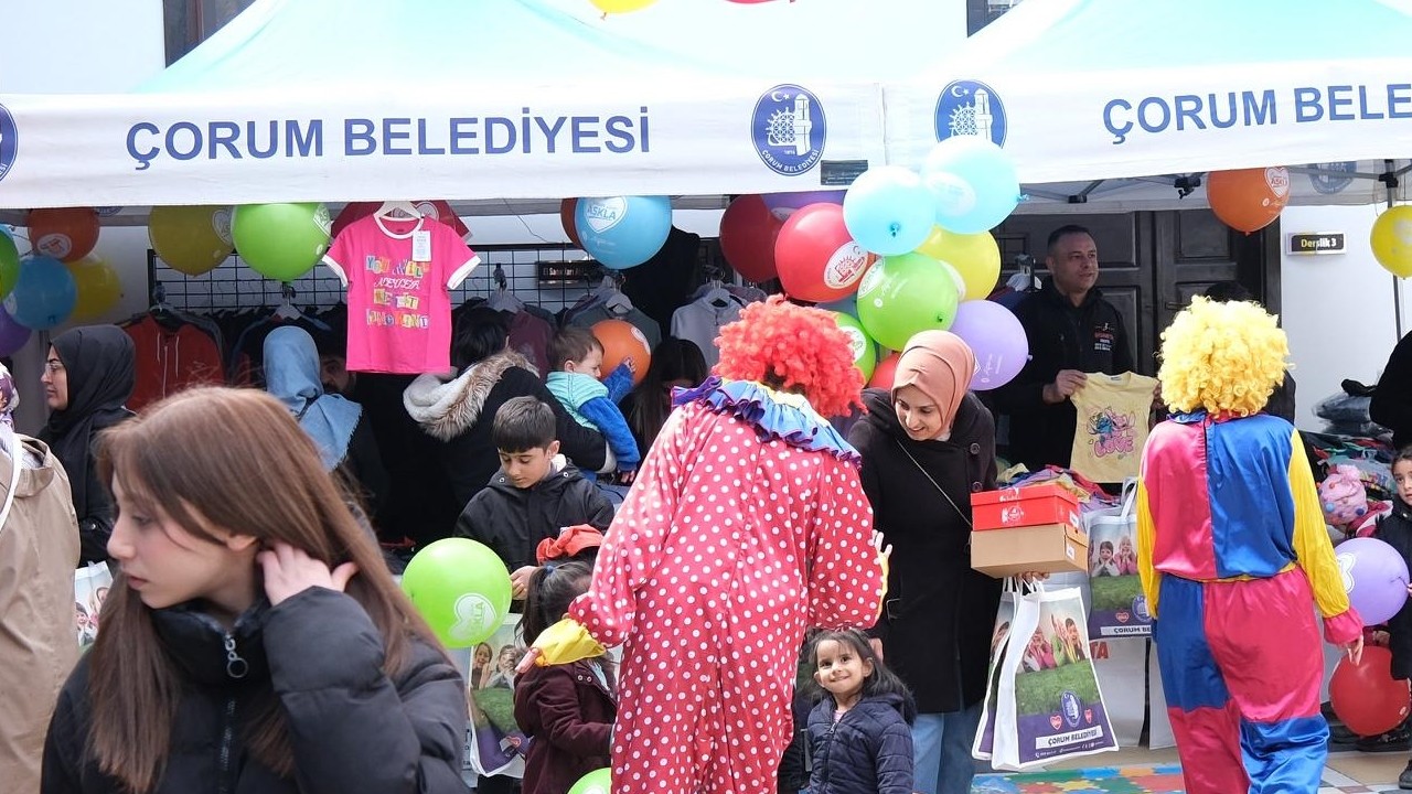 Çorum Belediyesi çocukların yüzünü güldürdü