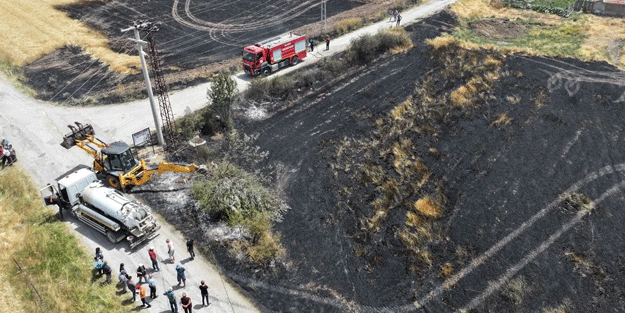 Çorum’da 15 hektar ekili arazi yangında kül oldu