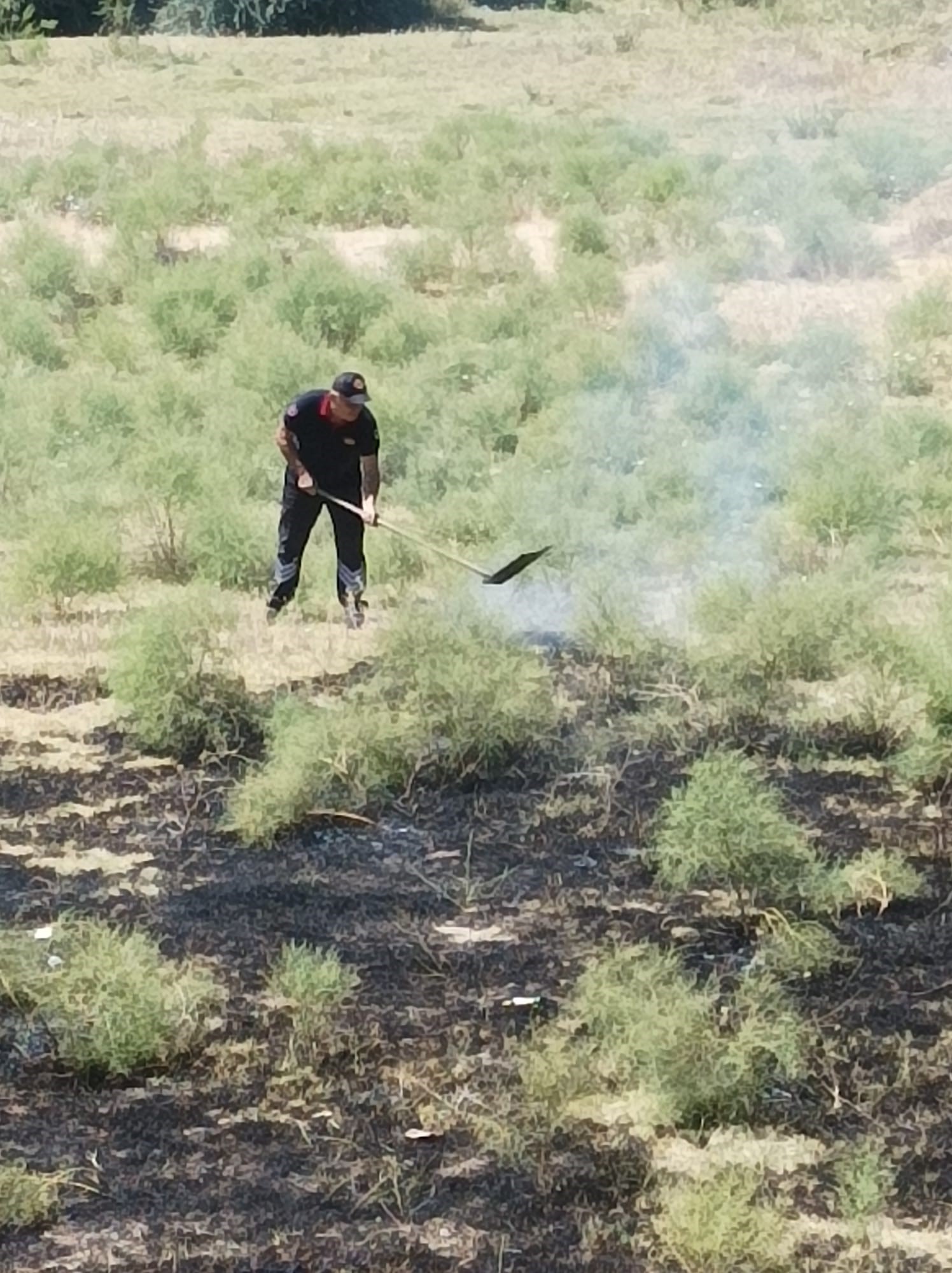 Çorum'da 60 dönümlük buğday tarlası kül oldu
