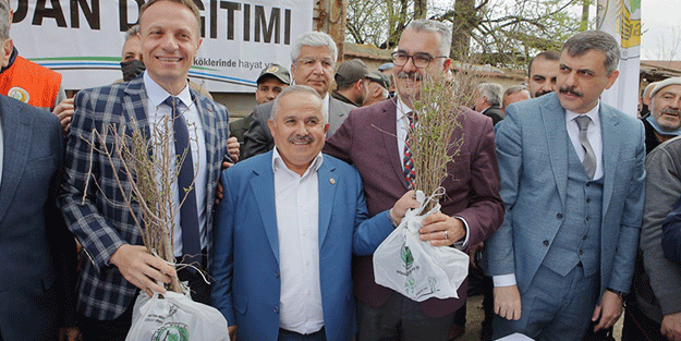 Çorum'da çiftçilere 22 bin badem ve mahlep fidanı dağıtıldı