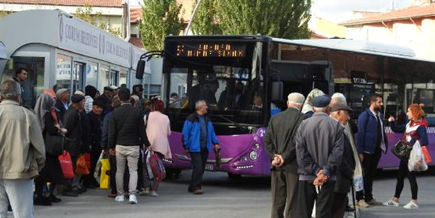 Çorum'da halk otobüslerinde 'gizli yolcu' denetimi