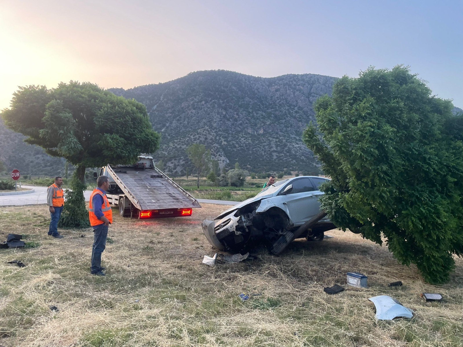 Çorum'da iki otomobil çarpıştı: 2 yaralı