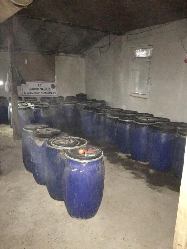 Çorum’da kaçak içki operasyonu 