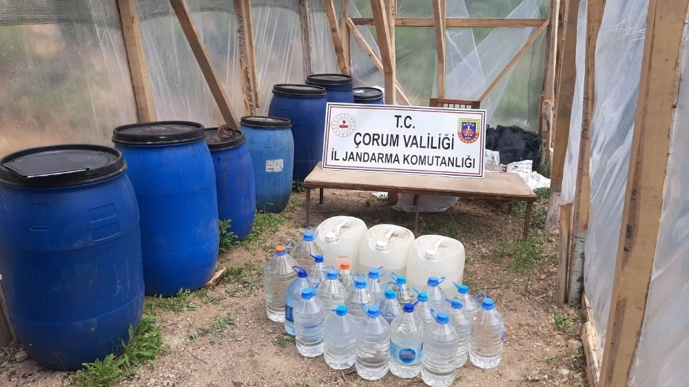 Çorum’da kaçak içki operasyonu 