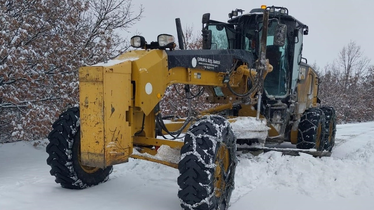 Çorum’da kar esareti