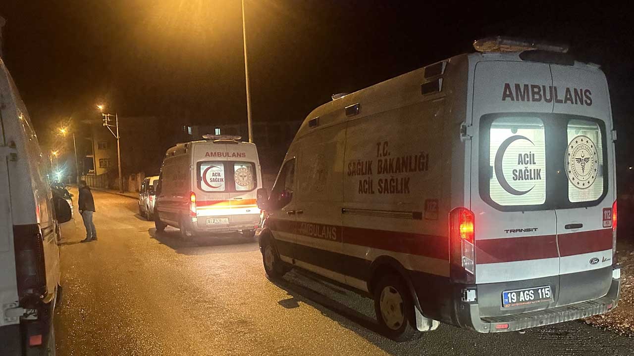 Çorum'da karbonmonoksit gazından etkilenen çift hastaneye kaldırıldı