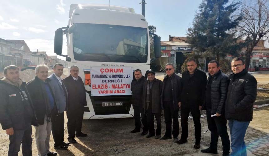 Çorum’dan Elazığ’a yakacak yardımı 
