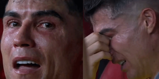 Ronaldo hüngür hüngür ağladı