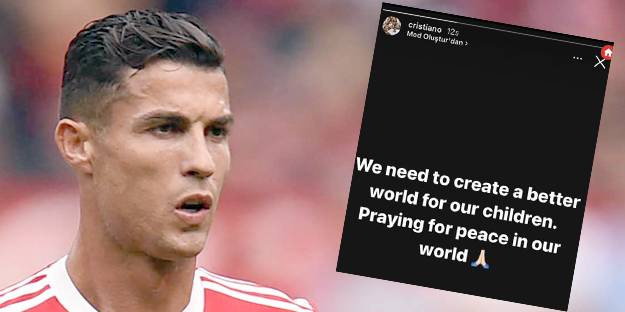 Cristiano Ronaldo'dan Ukrayna'ya destek!