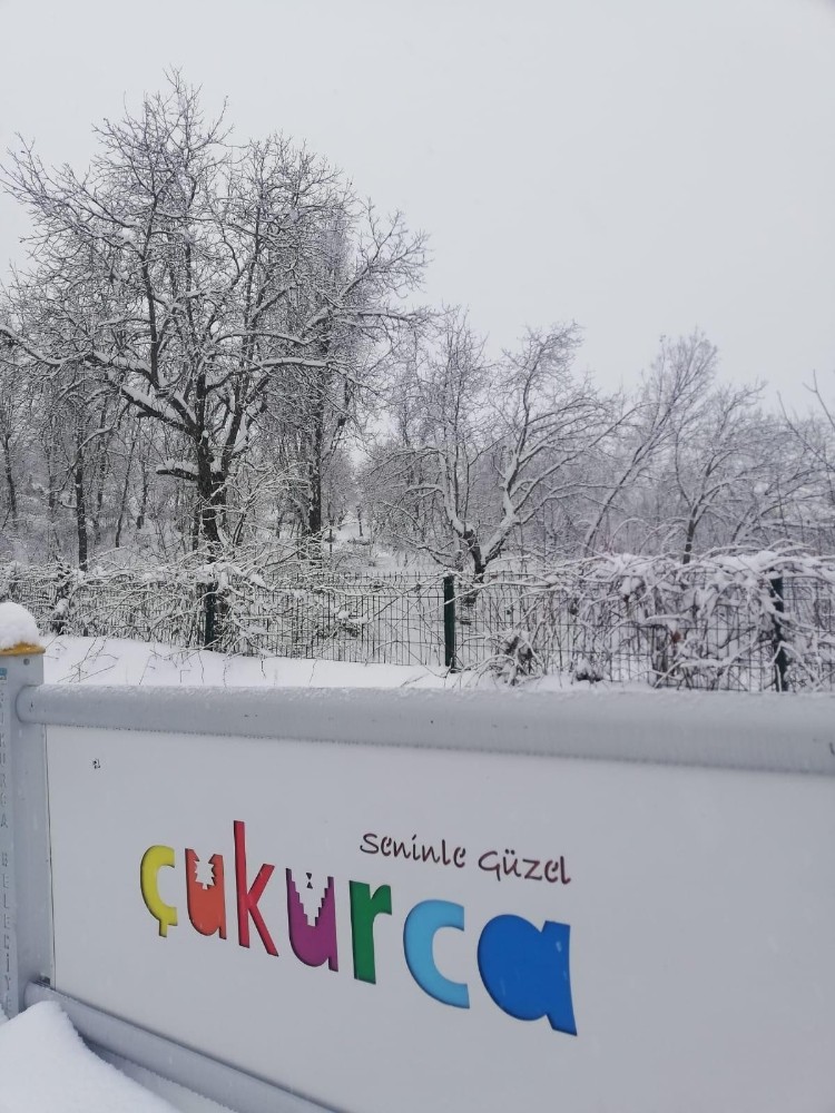 Çukurca’da kar yağışı 