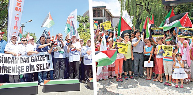 Cuma namazı sonrası İsrail'e lanet