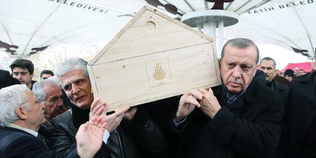 Cumhurbaşkanı cenazeye böyle omuz verdi