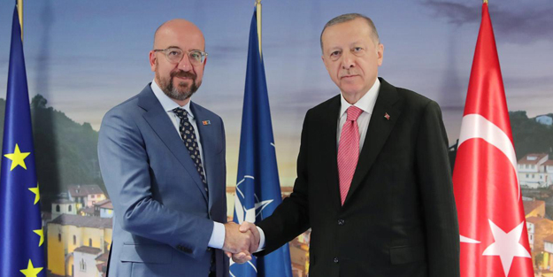 Cumhurbaşkanı Erdoğan AB Konseyi Başkanı Michel ile görüştü