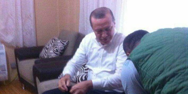 Cumhurbaşkanı Erdoğan abdest tazelerken...