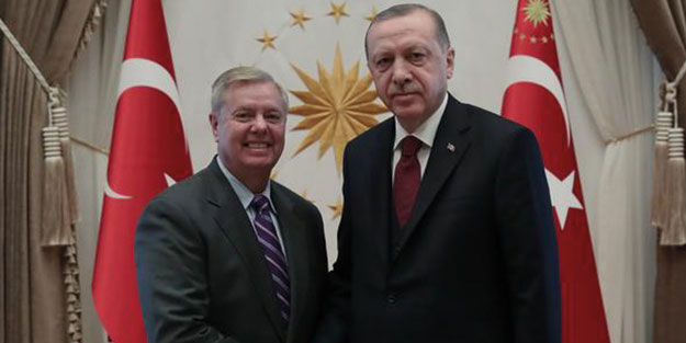 Cumhurbaşkanı Erdoğan, ABD'li senatör Graham'ı Beştepe'de kabul etti
