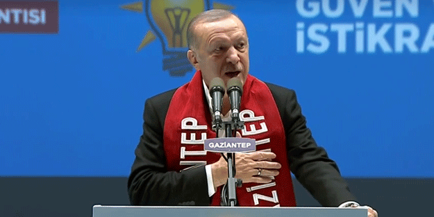 Gaziantep'e çıkarma yapan Erdoğan'ı mest eden pankart! 