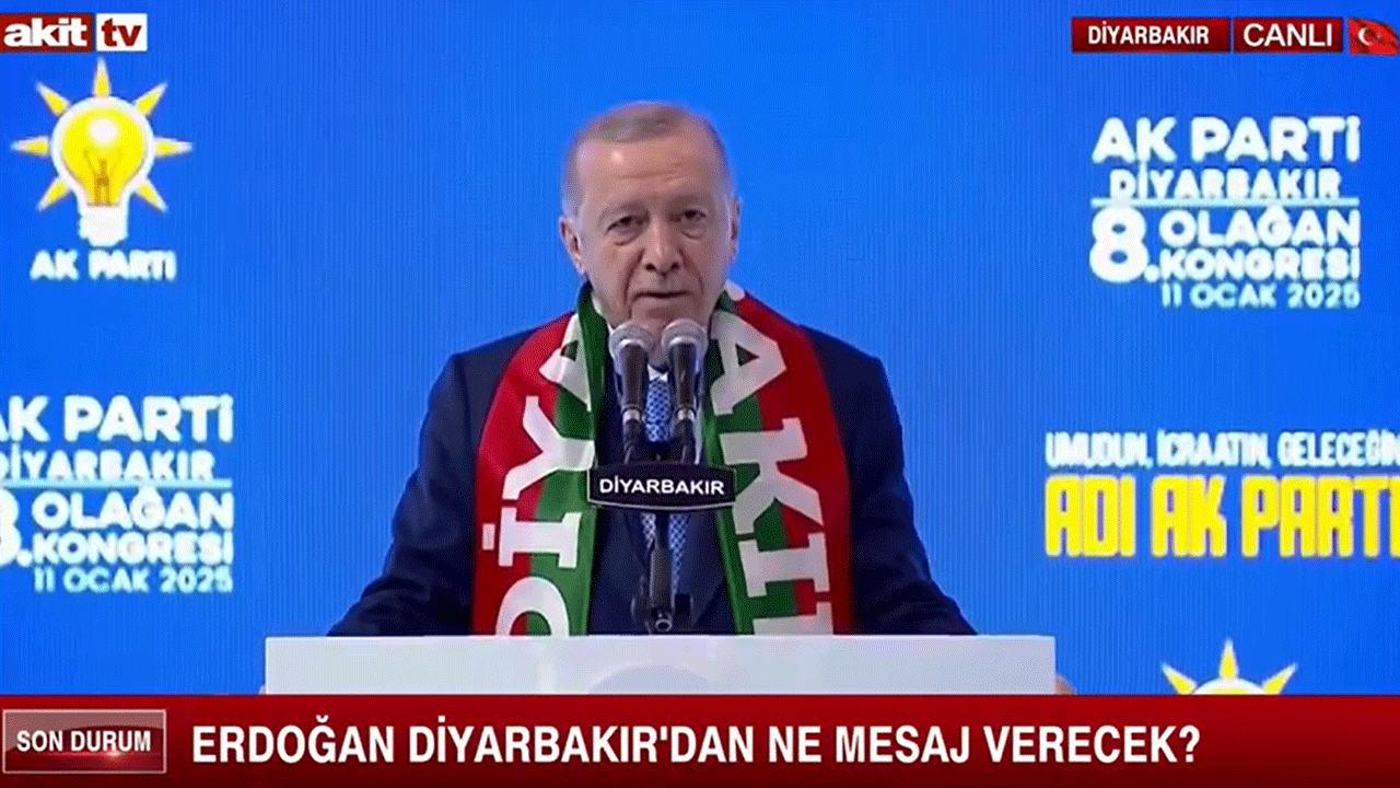 Erdoğan'dan Diyarbakır'da net mesaj: Terör örgütü kendini feshetmeli