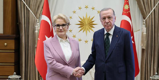 Cumhurbaşkanı Erdoğan Akşener'i kabul etti! Külliye'deki görüşmeden ilk kareler