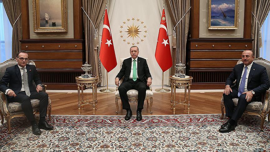 Cumhurbaşkanı Erdoğan Almanya Dışişleri Bakanı Heiko Maas'ı kabul etti