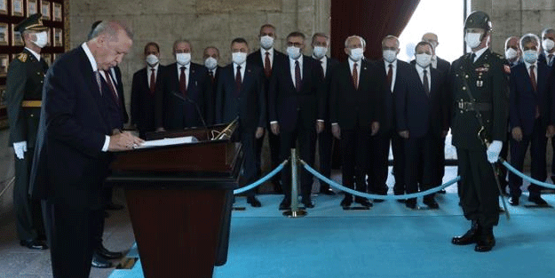 Erdoğan, Anıtkabir Özel Defteri'ne bu notu düştü