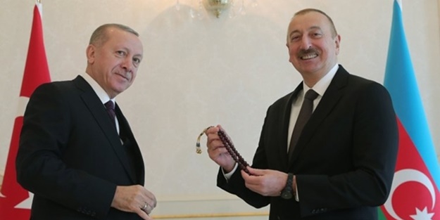 Cumhurbaşkanı Erdoğan, Azerbaycan Cumhurbaşkanı Aliyev ile görüştü